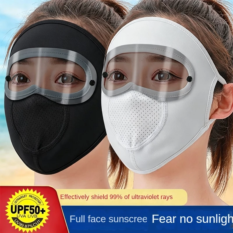 หน้ากาก กันแดด แว่นใส กันลม UPF50 + ป้องกัน UV ผ้าคลุมหน้า คลุมหน้า กันฝุ่น ระบายอากาศดี นุ่มสบาย สำหรับการปั่นจักรยาน