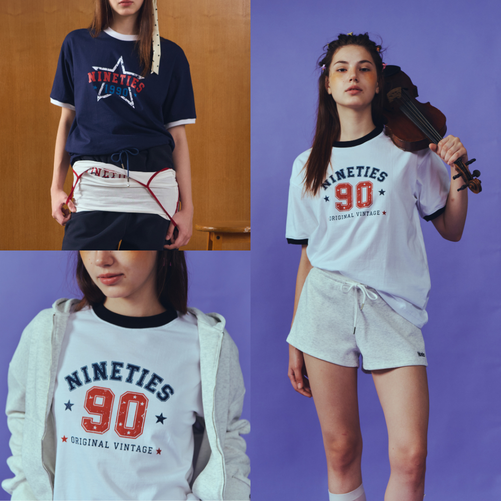 ☘️Nineties Design : Sport Nostalgia ✦ เสื้อยืดครอป ทรง Ringer