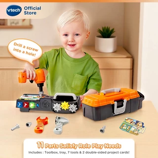 VTech Drill & Learn Toolbox Role-Play Toys Pretend Play Boys Toys Kids 2-5 ปี ของเล่นเด็ก ชุดเครื่องมือช่าง ของเล่นช่าง
