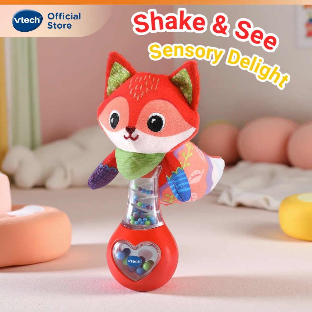 VTech Baby Rattle Shake & See Fox Rattle Infant Baby New Born Rattle Toys 3+ เดือน ของเล่นเขย่ามือ มีเสียงกรุ๊งกริ๊ง