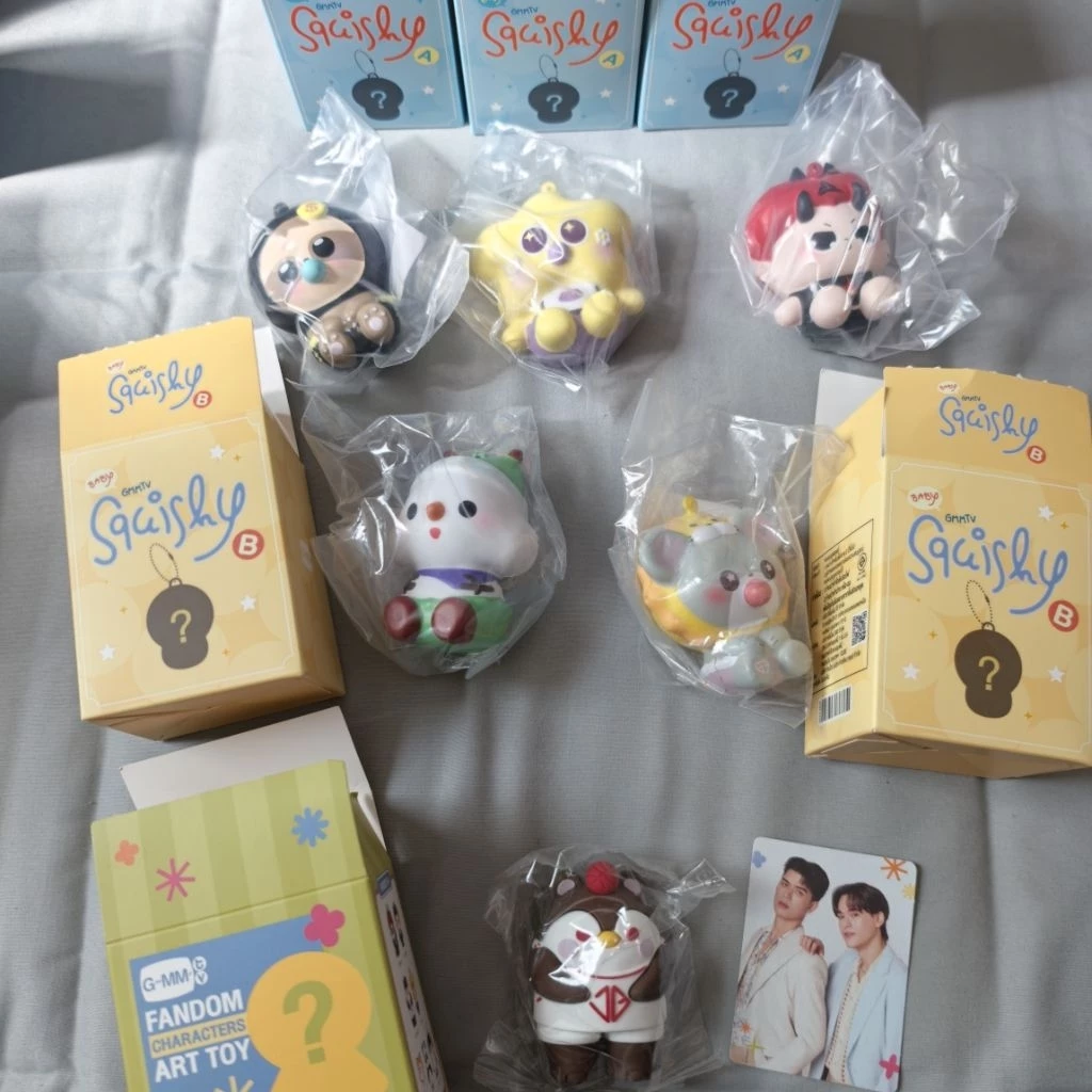 GMMTV SQUISHY RANDOM KEYCHAIN สกุชชี่ POLCASAN TOMAFOX AVOCEAN SAMRUAY DOMIIA JUMMO GUINZLY CERI ANY PERMPOON WESLEY