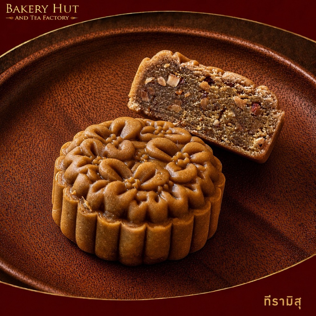Bakery Hut ขนมไหว้พระจันทร์ ทีรามิสุ ชิ้นเดี่ยว บรรจุถุง ไม่มีกล่อง ขนาดเล็ก และใหญ่ เบเกอรี่ฮัท