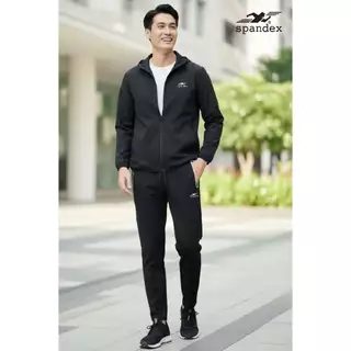 Spandex กางเกงสปอร์ตผ้าSpandexขายาว ผ้านุ่มมาก ใส่สบาย ยับยาก กระเป๋ามีซิป ลำลองกีฬา Trackies SS103