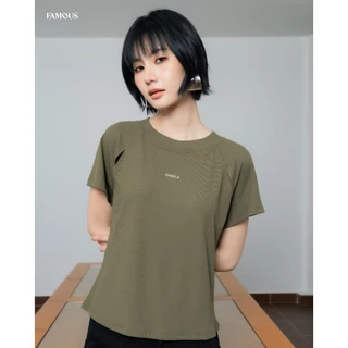 เสื้อแขนสั้นเว้าแขน Cut-Out Tee #FMBL-E2T257 #COE