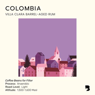 เมล็ดกาแฟ คั่วอ่อน - Colombia Villa Clara Barrel-Aged Rum