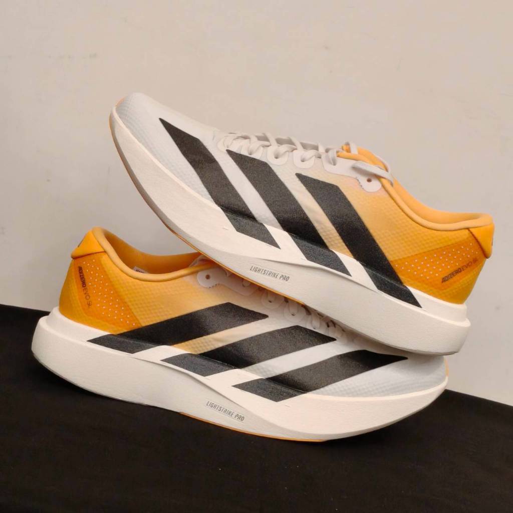 พร้อมส่ง ADIZERO EVO SL WOVEN MEN อีโว วูเว่น ผู้ชาย สีขาวดำส้ม ของแท้