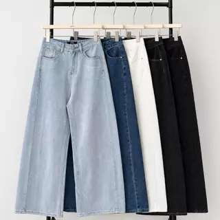 Atipashop - Nolan Jeans (#A060) กางเกงยีนส์ ขายาว กระบอกกลางตรง ดีเทลป้ายหนัง