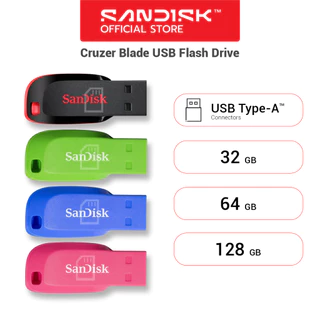 SanDisk Flash Drive CRUZER BLADE 32GB USB2.0 (SDCZ50_032G_B35) แฟลชไดรฟ์ แซนดิส ใส่ โน๊ตบุ๊ค