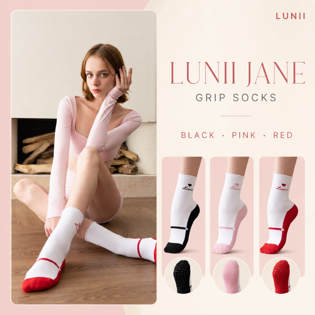 ถุงเท้าพิลาทิส ถุงเท้ากันลื่น LUNII JANE Pilates Sock