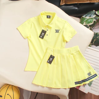 เสื้อยืดชุดตีกอล์ฟสำหรับผู้หญิงมีหลายสีหลายไซส์เนื้อผ้าดีเกรด A