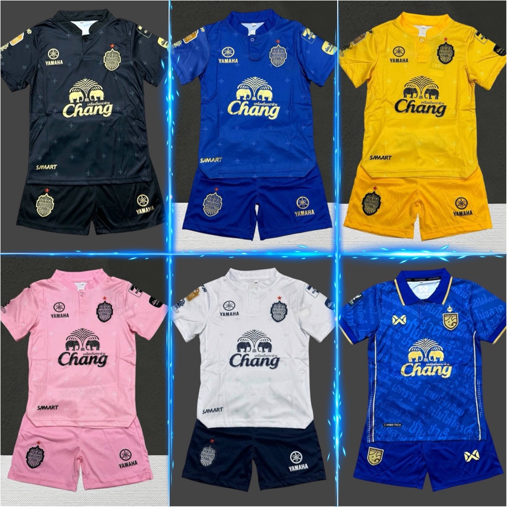ชุดฟุตบอล เสื้อบอล เด็ก ได้ทั้งชุด(เสื้อ+กางเกง) แขนสั้น 2025-26 รวมทีม ไทยลีก54