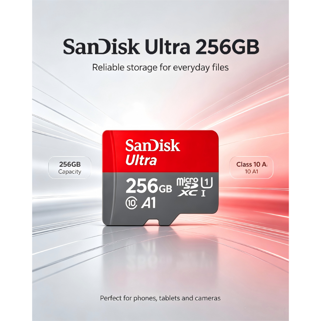 Sandisk Ultra Micro SD Card 128GB Speed 140MB/s, 256GB ,512GB Class10 A1Speed 150MB/s SDXC(SDSQUAC)