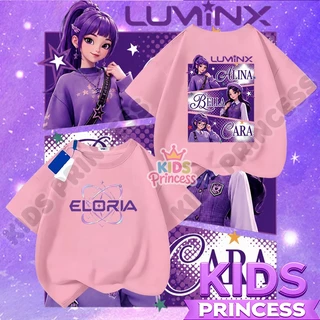 COD (จัดส่งตลอด 24 ชั่วโมง) เสื้อยืดเด็ก ลายสาวน้อยน่ารัก สไตล์วัยรุ่น เสื้อผ้าเด็กผู้หญิง แขนสั้น สีม่วง ผ้านิ่ม