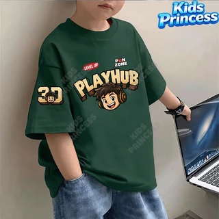 COD (จัดส่งตลอด 24 ชั่วโมง) เสื้อยืดเด็กผู้ชาย ลายกราฟิกเท่ สไตล์วัยรุ่น เสื้อแขนสั้น โอเวอร์ไซซ์ แฟชั่นเด็ก ผ้านิ่ม