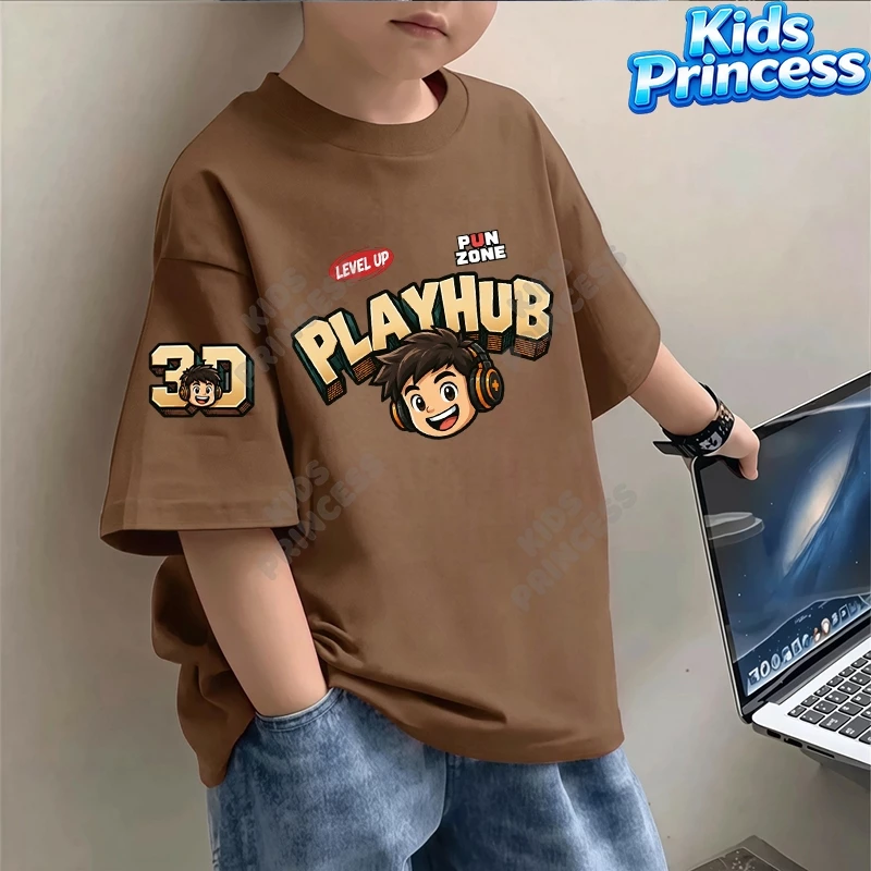 COD (จัดส่งตลอด 24 ชั่วโมง) เสื้อยืดเด็กผู้ชาย ลายกราฟิกเท่ สไตล์วัยรุ่น เสื้อแขนสั้น โอเวอร์ไซซ์ แฟชั่นเด็ก ผ้านิ่ม