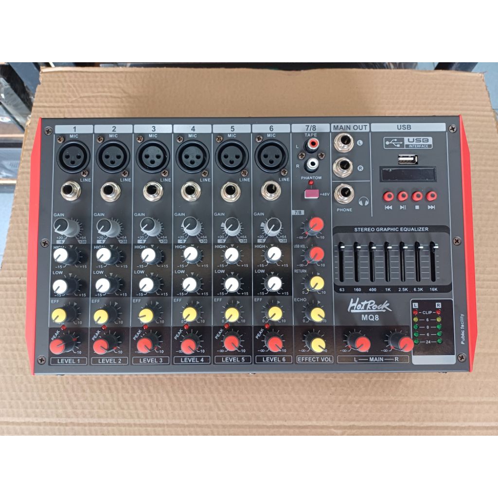 พาวเวอร์MIXER HOTROCK USB บูธูท 150W×150W ขับดอกลำโพง12-15นิ้ว