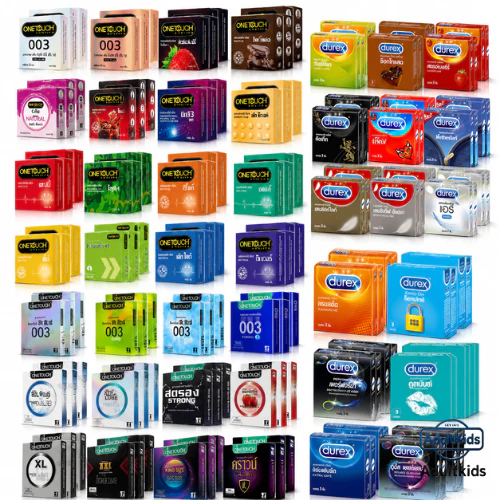 [แพ็ก 4 กล่อง] Okamoto Onetouch durex ถุงยางอนามัย รวมทุกรุ่น/ทุกขนาด กล่องเล็ก บรรจุ 3-2 ชิ้น/กล่อง