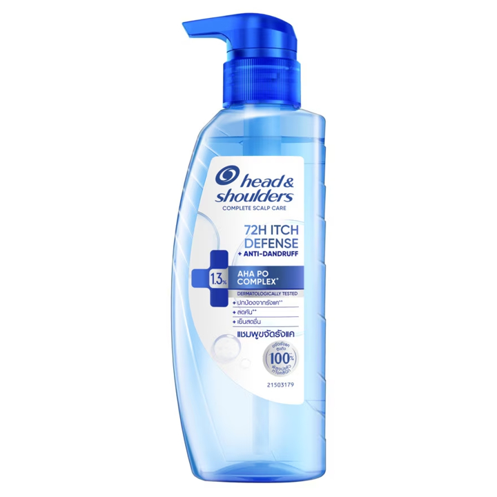 Head & Shoulders 72H ltch Defense + Anti-Dandruff Shampoo 300ml. เฮด แอนด์ โชว์เดอร์ 72H อิชดีเฟนซ์+แอนตี้-แดนดรัฟ แชมพู