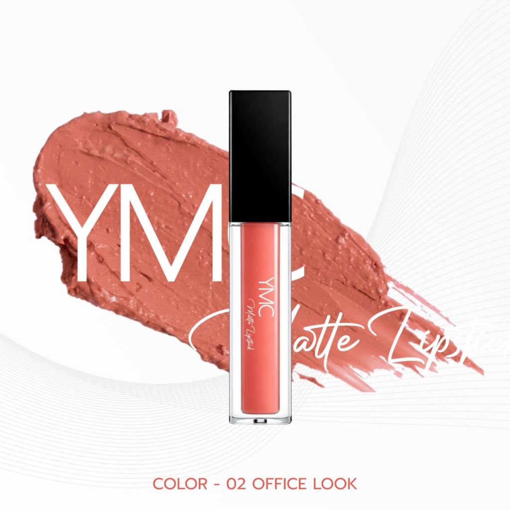 (ราคาเปิดตัว) YMC Matte Lipstick ลิปแมท 02 Office Look ติดทน แห้งเร็ว เกลี่ยง่าย ปาดเรียบ ลิปบำรุงริมฝีปาก ลิปสติก