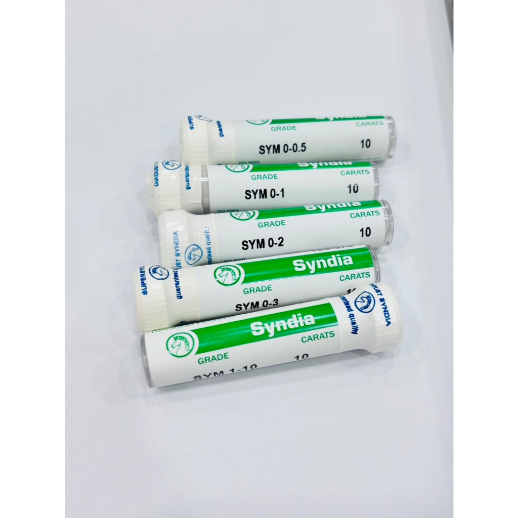 เพชรเงา สำหรับเงาพลอย Syndia SYM และ AGL ฝาเขียว,เหลือง 1 หลอด (10 Carats)