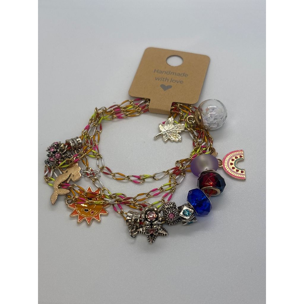 twirling cooorful beads bracelet
