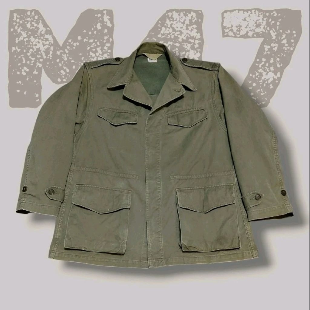 เสื้อแจ็กเก็ททหาร French Army M47 Field Jacket (Veste M47) รุ่นปลาย ทศวรรษ 1950s - 1960s ขนาด 43 นิ้