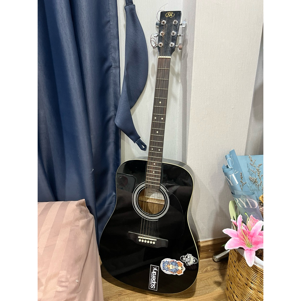 Guitar SX SD1-BK กีต้าร์มือสอง สภาพดี กีต้าร์โปร่ง (Acoustic Guitar)