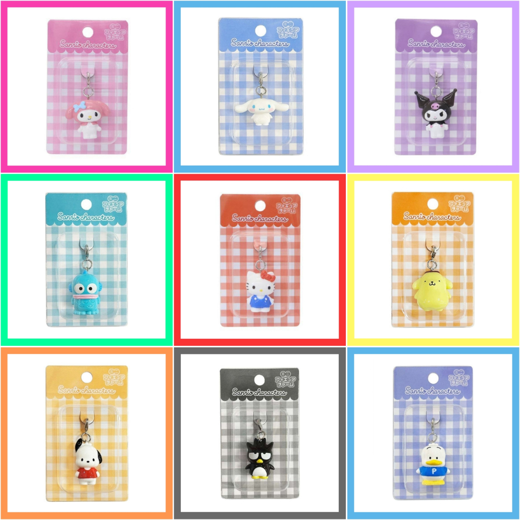 🧡 แท้ 100%  ชาร์ม ตัวเกี่ยวซิป Sanrio Charm 💙 ตัวห้อย พวงกุญแจตกแต่ง Sanrio ตะขอตกแต่ง ตัวเกี่ยว ตุ๊กตาตกแต่ง