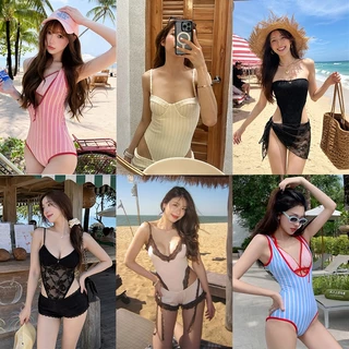 ส่งไวจากไทย ชุดว่ายน้ำผู้หญิง ชุดว่ายน้ำวันพีช สไตล์เกาหลี ผ้าแห้งไว มีฟองน้ำ เที่ยวทะเล#789