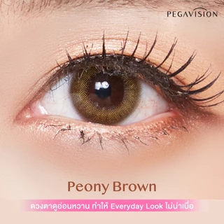 PEGAVISION คอนแทคเลนส์สี รายเดือน รุ่น KAORI สี Peony Brown (2 เลนส์/กล่อง)