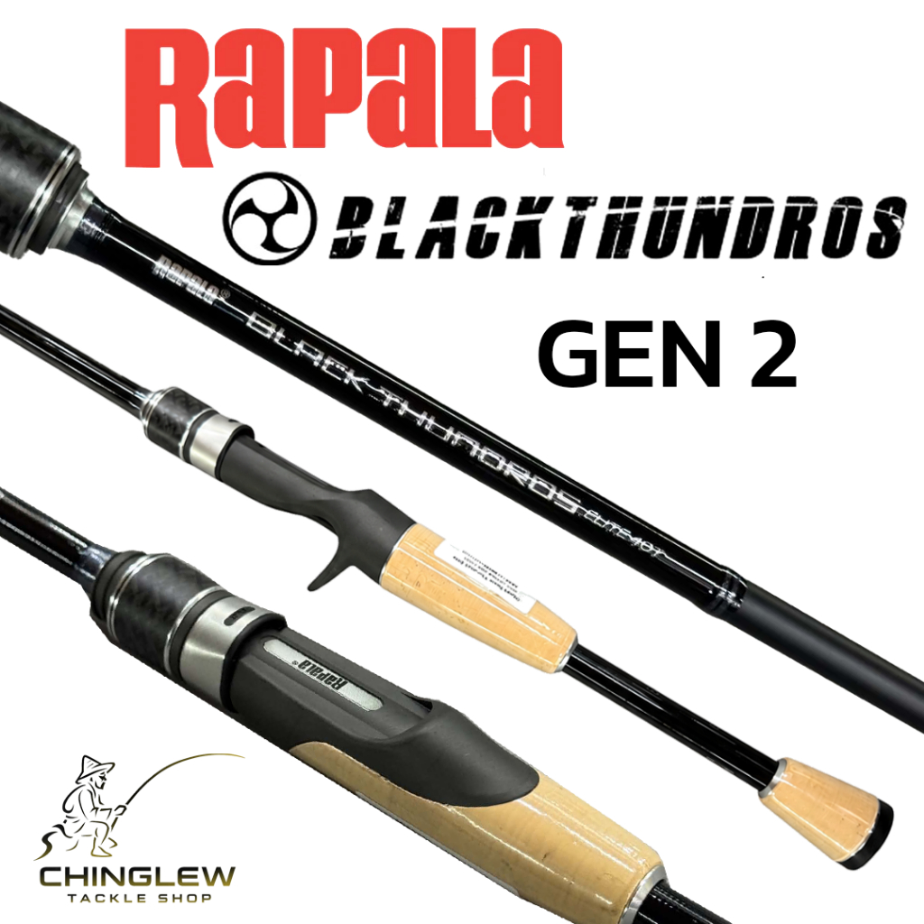 RAPALA BLACK THUNDROS GEN 2 ปี 2026 คันเบ็ด ตีเหยื่อปลอม กะพง ช่อน ท่อนเดียว ของแท้