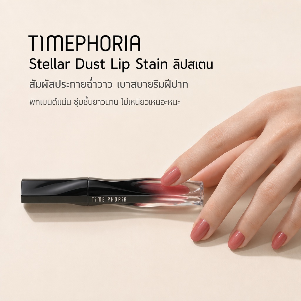 TIMEPHORIA Stellar Dust Lip Stain ลิปสเตนเนื้อน้ำ สีปัง กันน้ำ กันเลอะ ไม่แห้ง ไม่ลอก