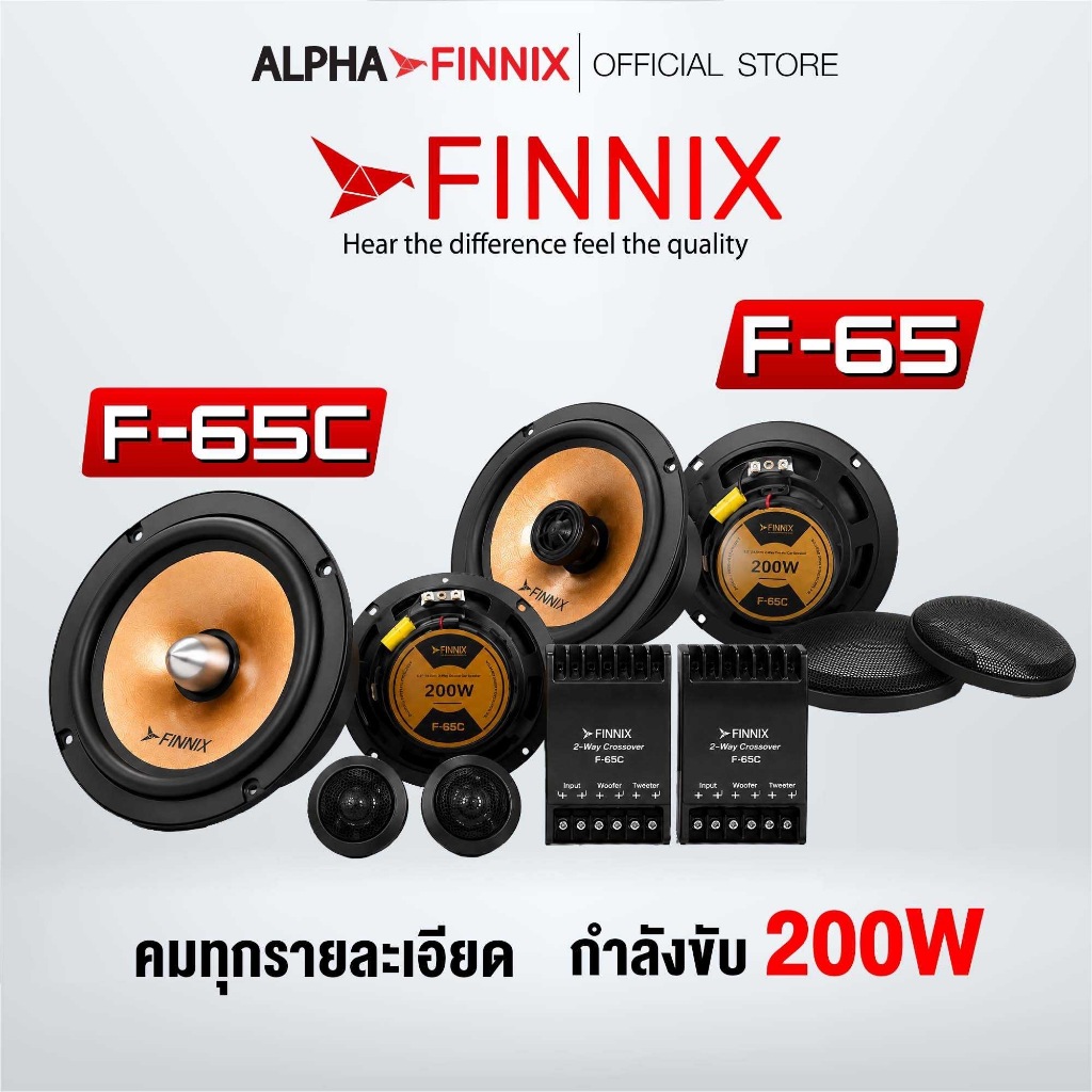 ลำโพง Alpha Finnix รุ่น F-65C และ  F-65  คมทุกรายละเอียด  กำลังขับสูงสุด 200W