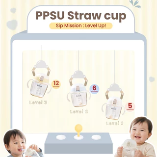PPSU Easy-Drink Straw Cup Step 3 แก้วหัดดูดหลอด PPSU รุ่น Easy-Drink สำหรับเด็ก 12 เดือน
