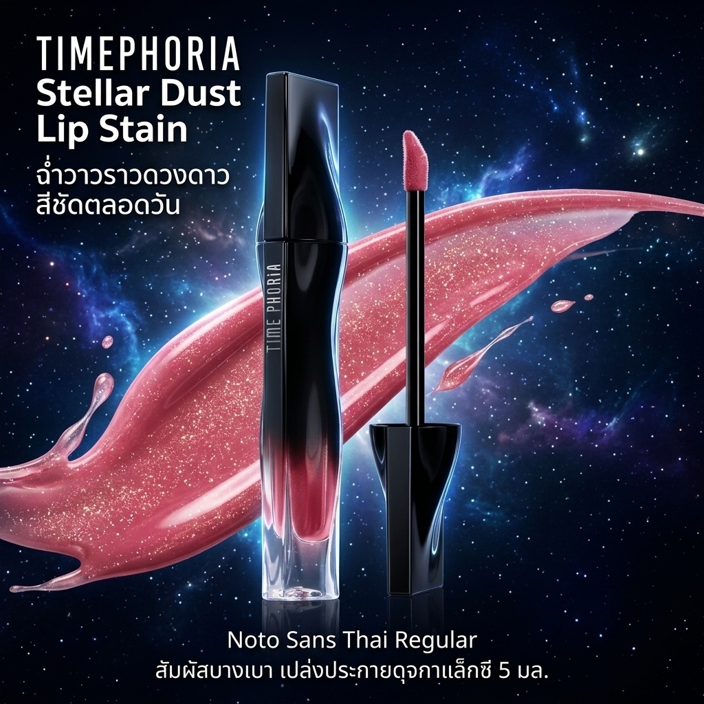 TIMEPHORIA Stellar Dust Lip Stain ลิปสเตนเนื้อบางเบา สีติดทนไม่หลุดลอก บำรุงปากให้นุ่มชุ่มชื้น