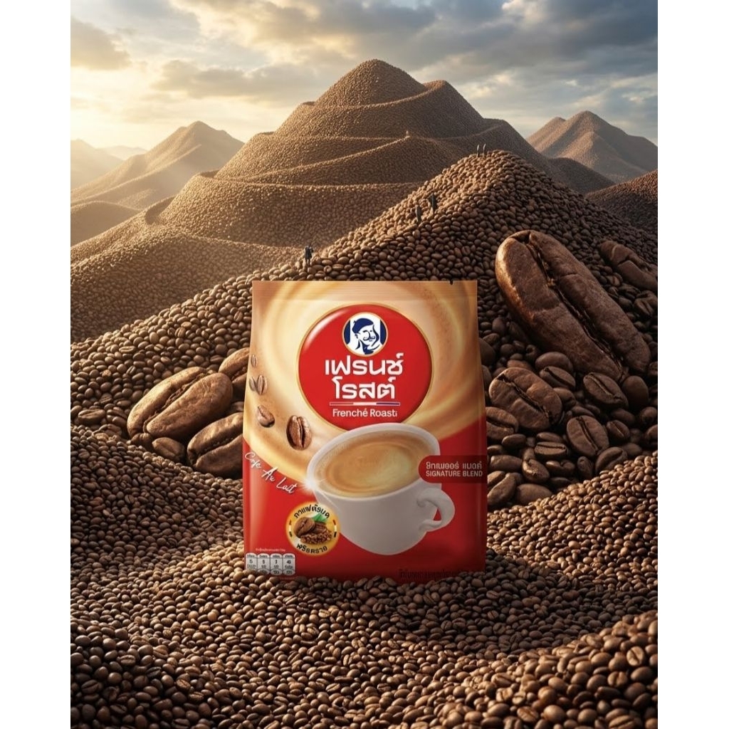 กาแฟFrenche roastเฟรนช์โรสต์ซิกเนเจอร์เบลนด์1ห่อ27ซอง