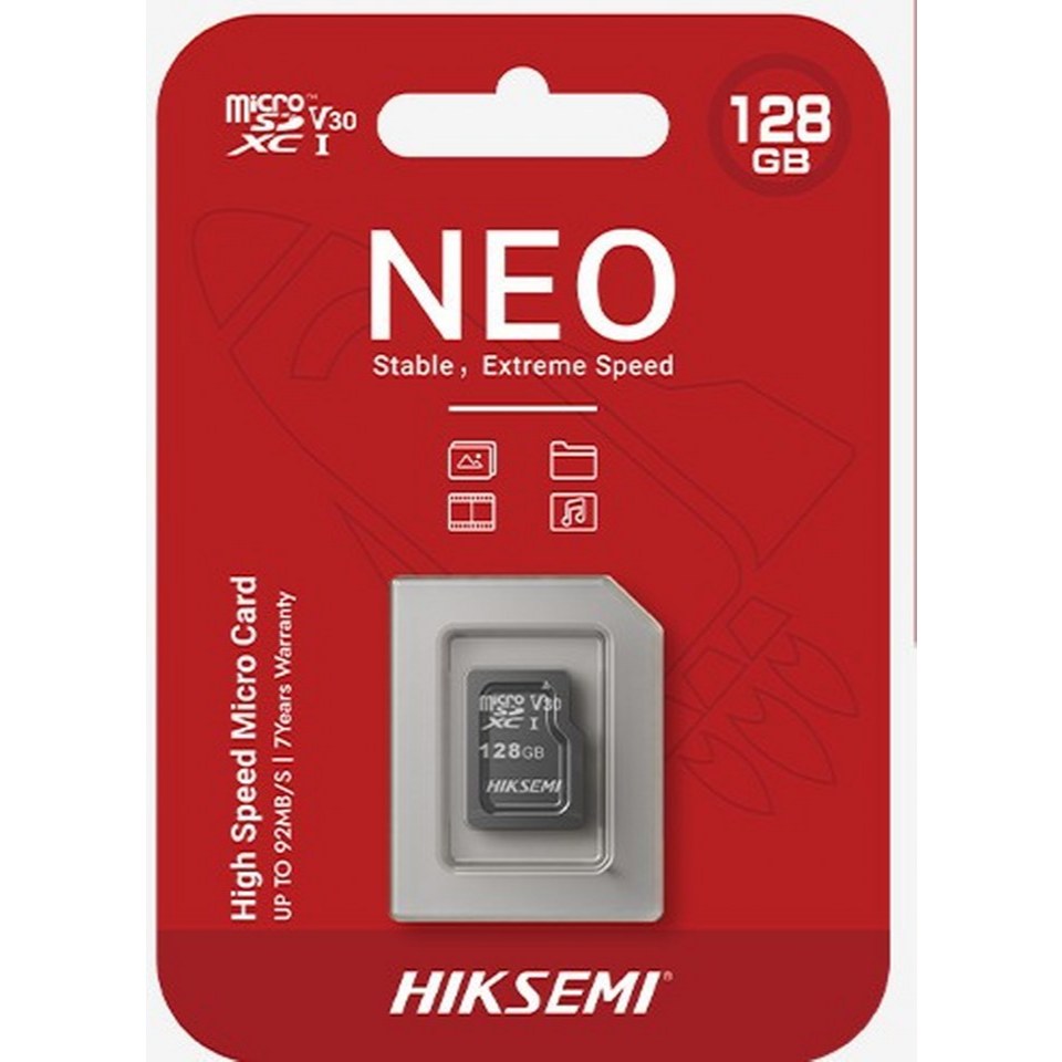 แท้ ใหม่ HIKSEMI NEO รุ่น HS-TF-C1 128GB เมมโมรี่การ์ด สำหรับกล้องวงจรปิด CCTV และ อื่นๆ ใช้ได้กับหลายอุปกรณ์ ทนความร้อน