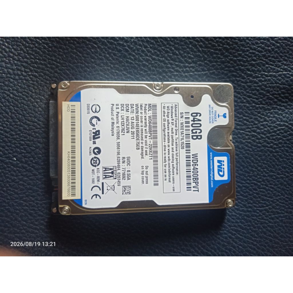 ฮาร์ดดิสโน๊ตบุ๊ค พร้อม windows 10 64 bit
