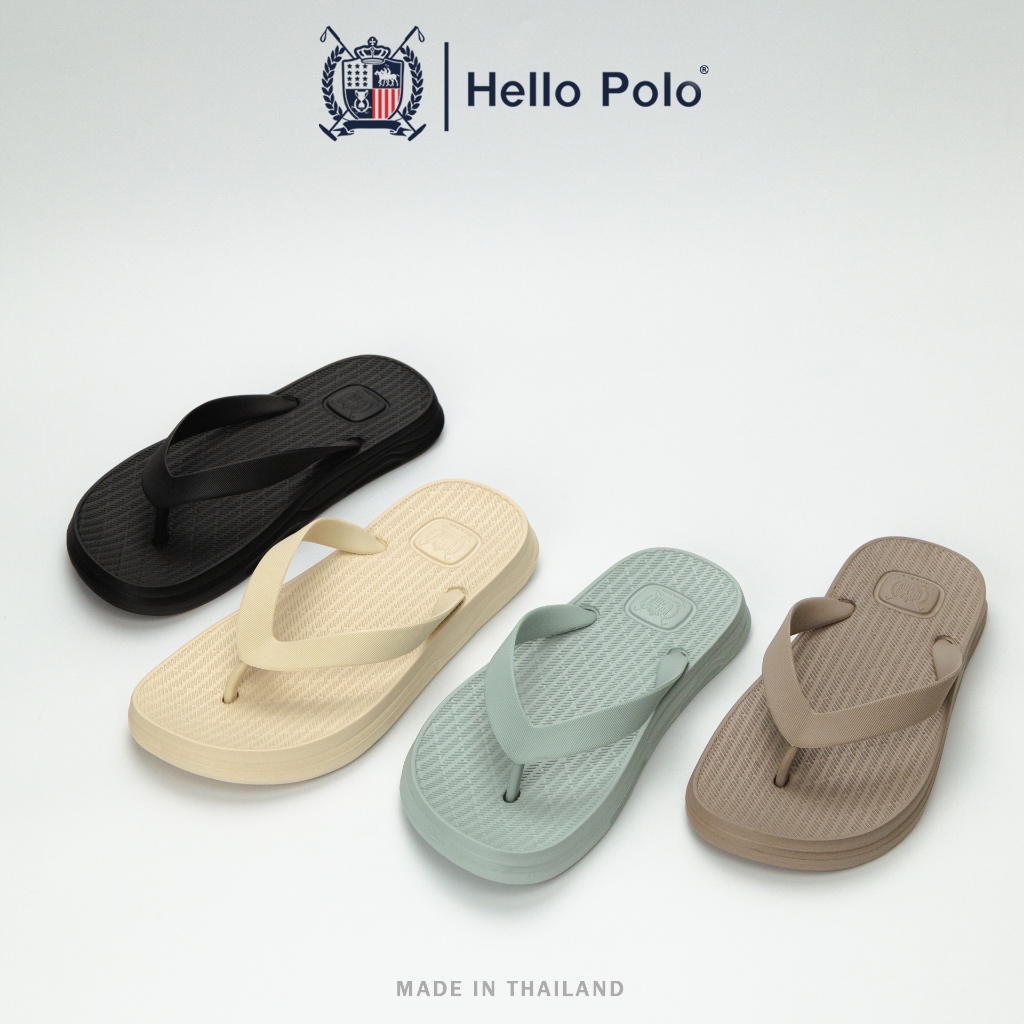 Hello Polo รองเท้าแฟชั่นผู้หญิง รองเท้าแตะคีบ กันลื่นและทนทาน อ่อนนุ่ม เบาสบาย วัสดุ EVA ลำลอง เหมาะกับฤดูร้อน HP8072