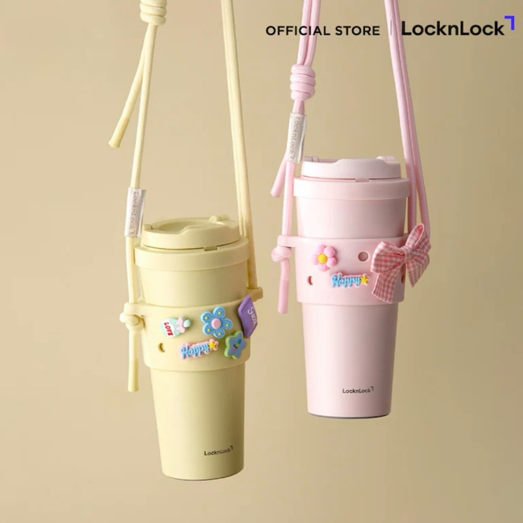 ปลอกแก้วน้ำพร้อมสายคล้อง LocknLock แท้ //ของใหม่
