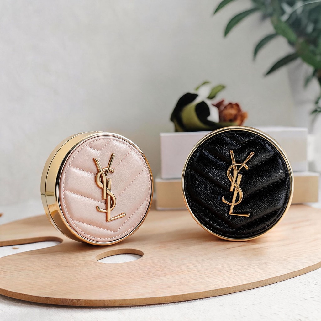 [ของแท้]🚚 [พร้อมส่ง] YSL Touche Eclat Glow Pact Cushion รองพื้นคุชชั่น ฝาสีชมพู ฉ่ำโกลว์ ผิวน้ำพุ่ง 