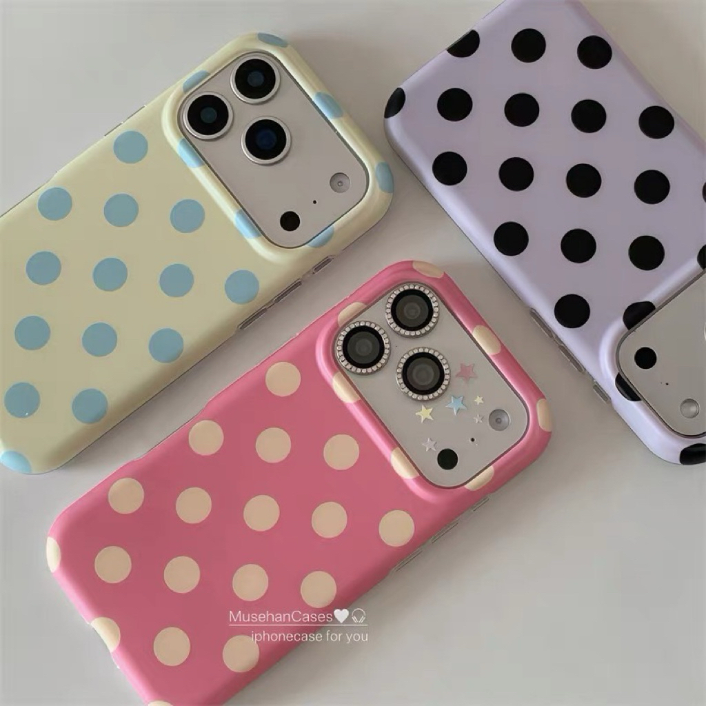 💥New Mobest💥เคสpolka dot สีพาลเทล ขอบนิ่มหลังแข็ง for18promax/17promax