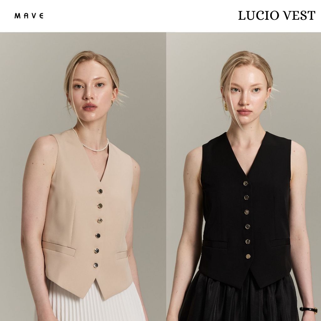 MAVE เสื้อ รุ่น Lucio สี Black,Beige