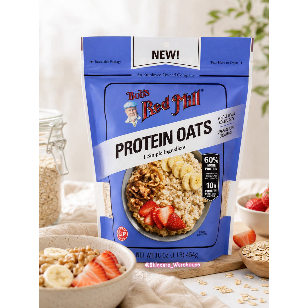 🛒พร้อมส่ง Bob's Red Mill Gluten Free Protein Oats (454g) กลูเตนฟรี โปรตีนโอ๊ต