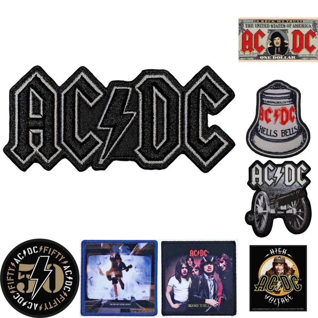 PREORDER อาร์มวงดนตรี AC/DC STANDARD PATCH ลิขสิทธิ์แท้ UK (เลือกลาย 1 - 60)