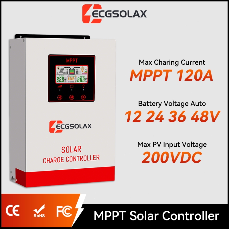 ECGSOLAX 12-192V AUTO 120A Smart MPPT Solar Charge Controller รับไฟ PV ได้ 480V Max ไฮโวลโซล่าชาร์เจ