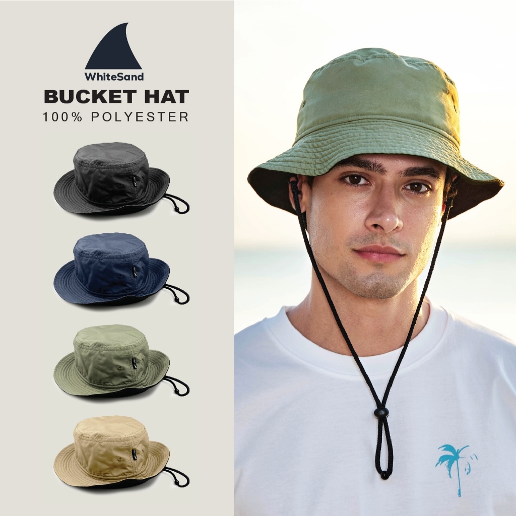 WhiteSand Bucket Hat | หมวกบักเก็ตสีพื้น ปรับสายได้