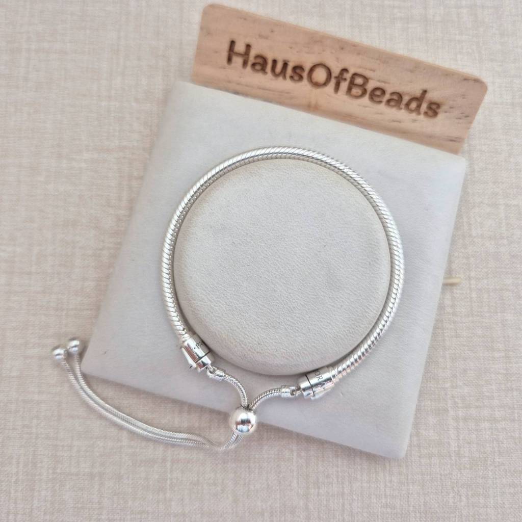 NEW ของแท้ 100% (เปิดใส่ชาร์มได้) รุ่นยอดฮิตใส่ได้ทุกขนาดข้อมือ Slider Bracelet