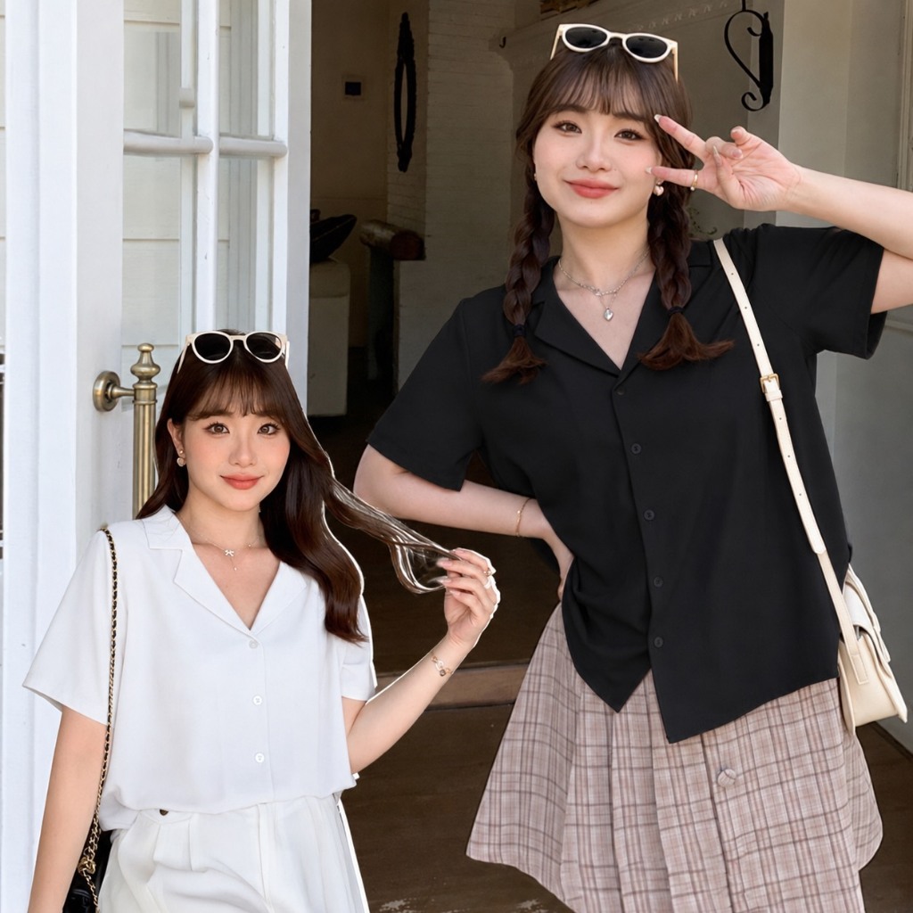 เสื้อปกฮาวาย lll ฺBigsize lll IT050 แขนสั้น กระดุมหน้า เนื้อผ้าไหมอิตาลีอย่างดี ผ้าดี ใส่แล้วไม่ร้อน