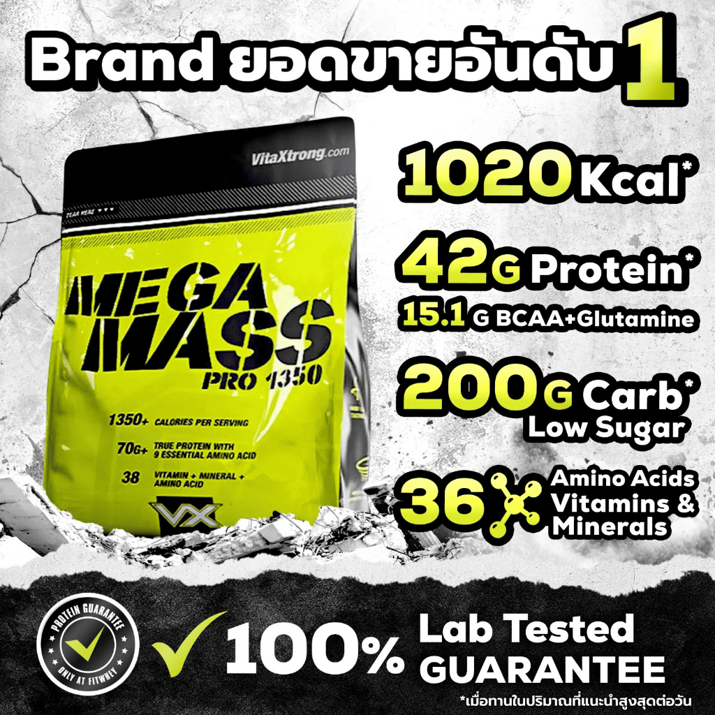 VITAXTRONG MEGA MASS PRO (12 LB) | MASS PROTEIN 70G